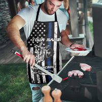 Personalized Motocross Rider Apron with Splash Pattern and Dirt Bike Jump Illustration - Wonder Print Shop