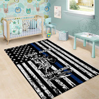 Personalized Motocross Rider Area Rug with Splash Pattern and Dirt Bike Jump Illustration - Wonder Print Shop