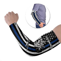 Personalized Motocross Rider Arm Sleeves with Splash Pattern and Dirt Bike Jump Illustration - Wonder Print Shop
