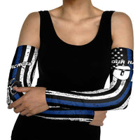 Personalized Motocross Rider Arm Sleeves with Splash Pattern and Dirt Bike Jump Illustration - Wonder Print Shop