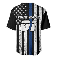 Personalized Motocross Rider Baseball Jersey with Splash Pattern and Dirt Bike Jump Illustration - Wonder Print Shop