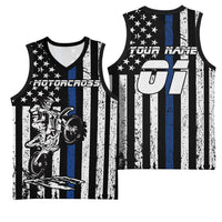 Personalized Motocross Rider Basketball Jersey with Splash Pattern and Dirt Bike Jump Illustration - Wonder Print Shop