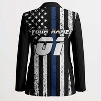 Personalized Motocross Rider Blazer with Splash Pattern and Dirt Bike Jump Illustration - Wonder Print Shop