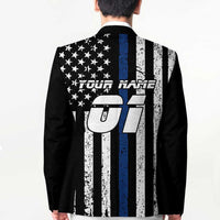 Personalized Motocross Rider Blazer with Splash Pattern and Dirt Bike Jump Illustration - Wonder Print Shop