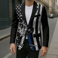 Personalized Motocross Rider Blazer with Splash Pattern and Dirt Bike Jump Illustration - Wonder Print Shop