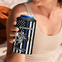 Personalized Motocross Rider 4 in 1 Can Cooler Tumbler with Splash Pattern and Dirt Bike Jump Illustration - Wonder Print Shop