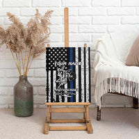 Personalized Motocross Rider Canvas Wall Art with Splash Pattern and Dirt Bike Jump Illustration - Wonder Print Shop