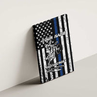Personalized Motocross Rider Canvas Wall Art with Splash Pattern and Dirt Bike Jump Illustration - Wonder Print Shop