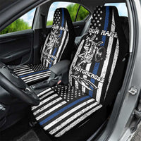Personalized Motocross Rider Car Seat Cover with Splash Pattern and Dirt Bike Jump Illustration - Wonder Print Shop