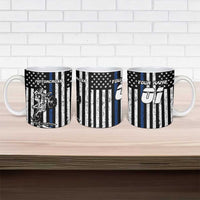 Personalized Motocross Rider Ceramic Mug with Splash Pattern and Dirt Bike Jump Illustration - Wonder Print Shop