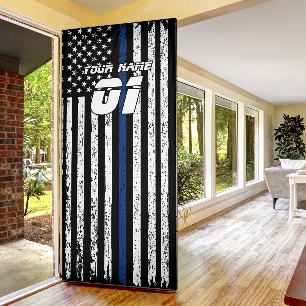 Personalized Motocross Rider Door Cover with Splash Pattern and Dirt Bike Jump Illustration - Wonder Print Shop