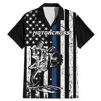 Personalized Motocross Rider Family Matching Mermaid Dress and Hawaiian Shirt with Splash Pattern and Dirt Bike Jump Illustration - Wonder Print Shop