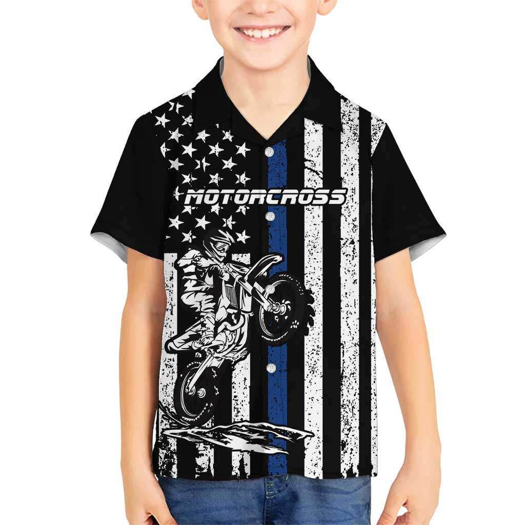 Personalized Motocross Rider Family Matching Puletasi and Hawaiian Shirt with Splash Pattern and Dirt Bike Jump Illustration - Wonder Print Shop