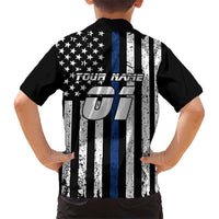 Personalized Motocross Rider Hawaiian Shirt with Splash Pattern and Dirt Bike Jump Illustration - Wonder Print Shop