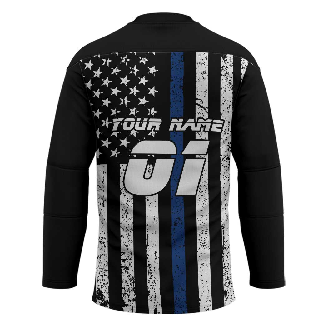 Personalized Motocross Rider Hockey Jersey with Splash Pattern and Dirt Bike Jump Illustration - Wonder Print Shop