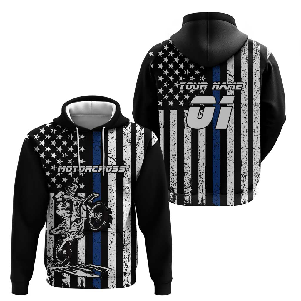 Personalized Motocross Rider Hoodie with Splash Pattern and Dirt Bike Jump Illustration - Wonder Print Shop