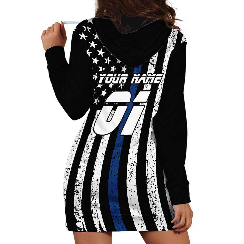 Personalized Motocross Rider Hoodie Dress with Splash Pattern and Dirt Bike Jump Illustration - Wonder Print Shop