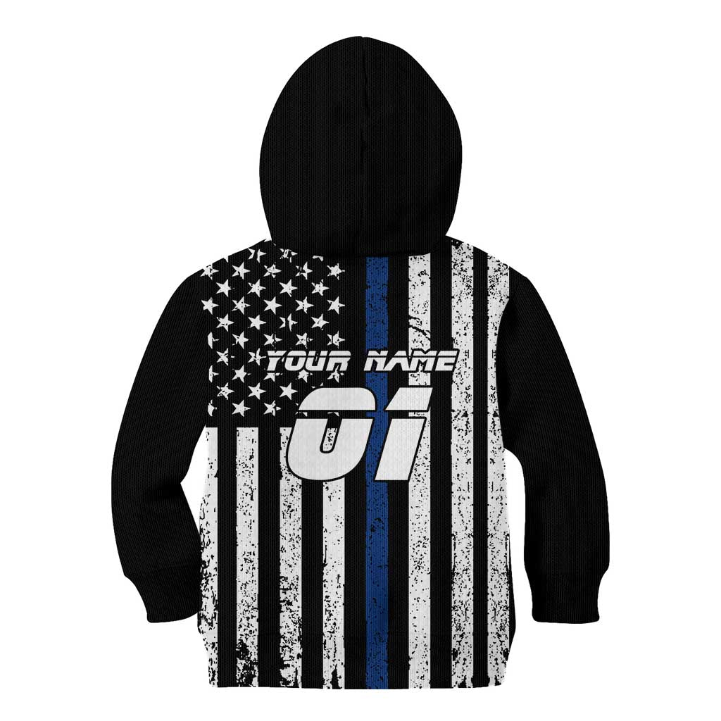 Personalized Motocross Rider Kid Hoodie with Splash Pattern and Dirt Bike Jump Illustration - Wonder Print Shop