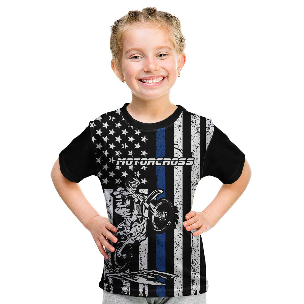 Personalized Motocross Rider Kid T Shirt with Splash Pattern and Dirt Bike Jump Illustration - Wonder Print Shop