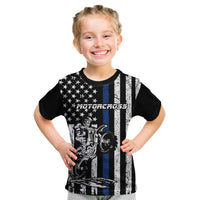 Personalized Motocross Rider Kid T Shirt with Splash Pattern and Dirt Bike Jump Illustration - Wonder Print Shop