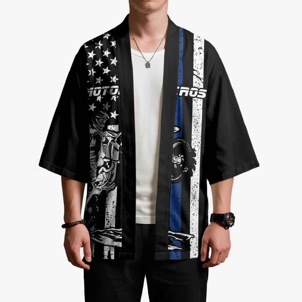 Personalized Motocross Rider Kimono with Splash Pattern and Dirt Bike Jump Illustration - Wonder Print Shop