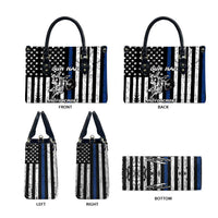 Personalized Motocross Rider Leather Bag with Splash Pattern and Dirt Bike Jump Illustration - Wonder Print Shop