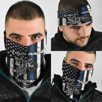 Personalized Motocross Rider Neck Gaiter with Splash Pattern and Dirt Bike Jump Illustration - Wonder Print Shop