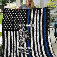 Personalized Motocross Rider Quilt with Splash Pattern and Dirt Bike Jump Illustration - Wonder Print Shop