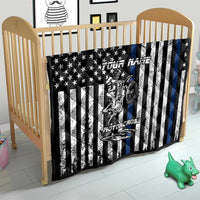 Personalized Motocross Rider Quilt with Splash Pattern and Dirt Bike Jump Illustration - Wonder Print Shop