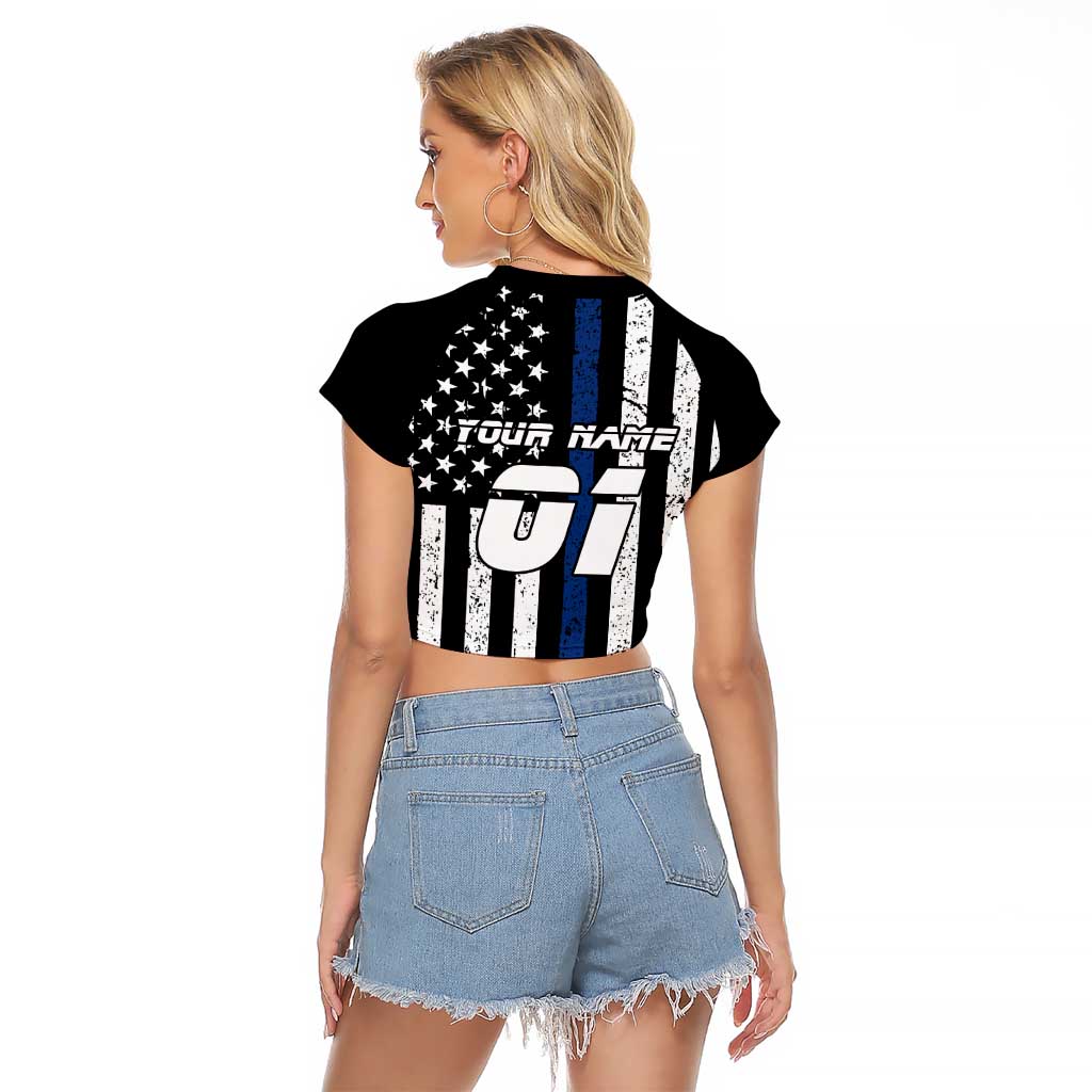 Personalized Motocross Rider Raglan Cropped T Shirt with Splash Pattern and Dirt Bike Jump Illustration - Wonder Print Shop