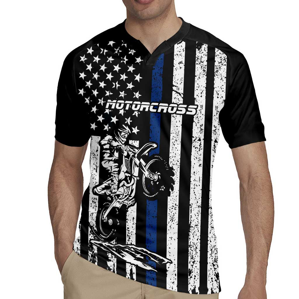 Personalized Motocross Rider Rugby Jersey with Splash Pattern and Dirt Bike Jump Illustration - Wonder Print Shop