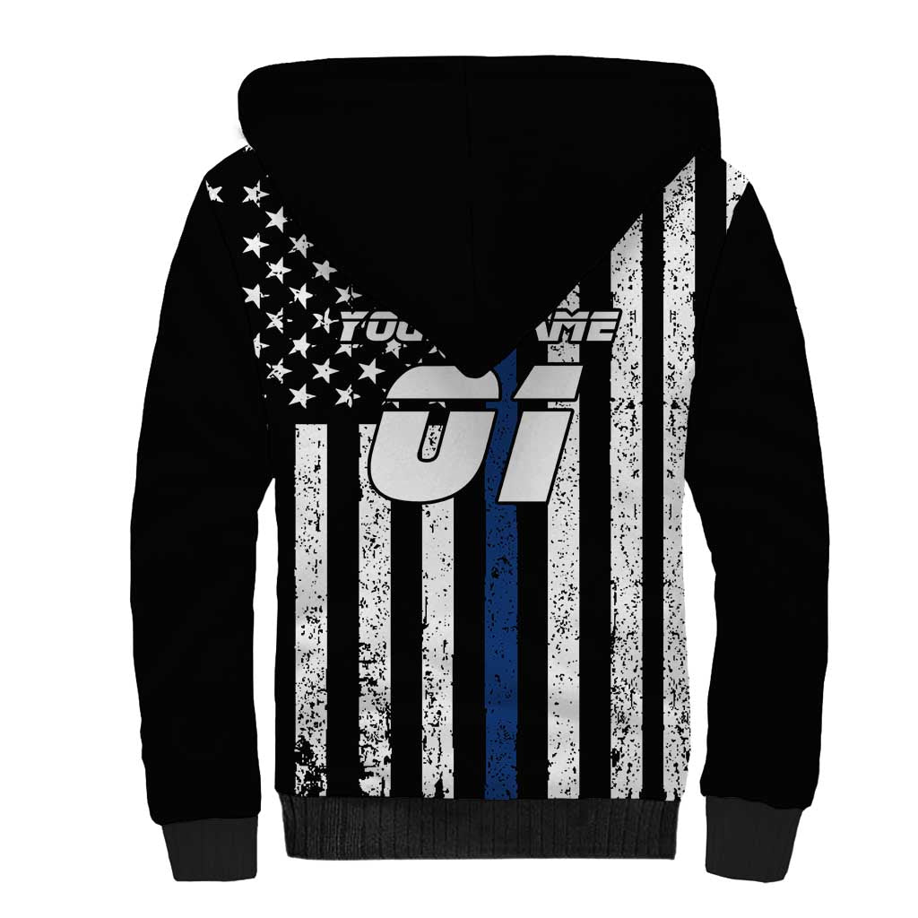 Personalized Motocross Rider Sherpa Hoodie with Splash Pattern and Dirt Bike Jump Illustration - Wonder Print Shop