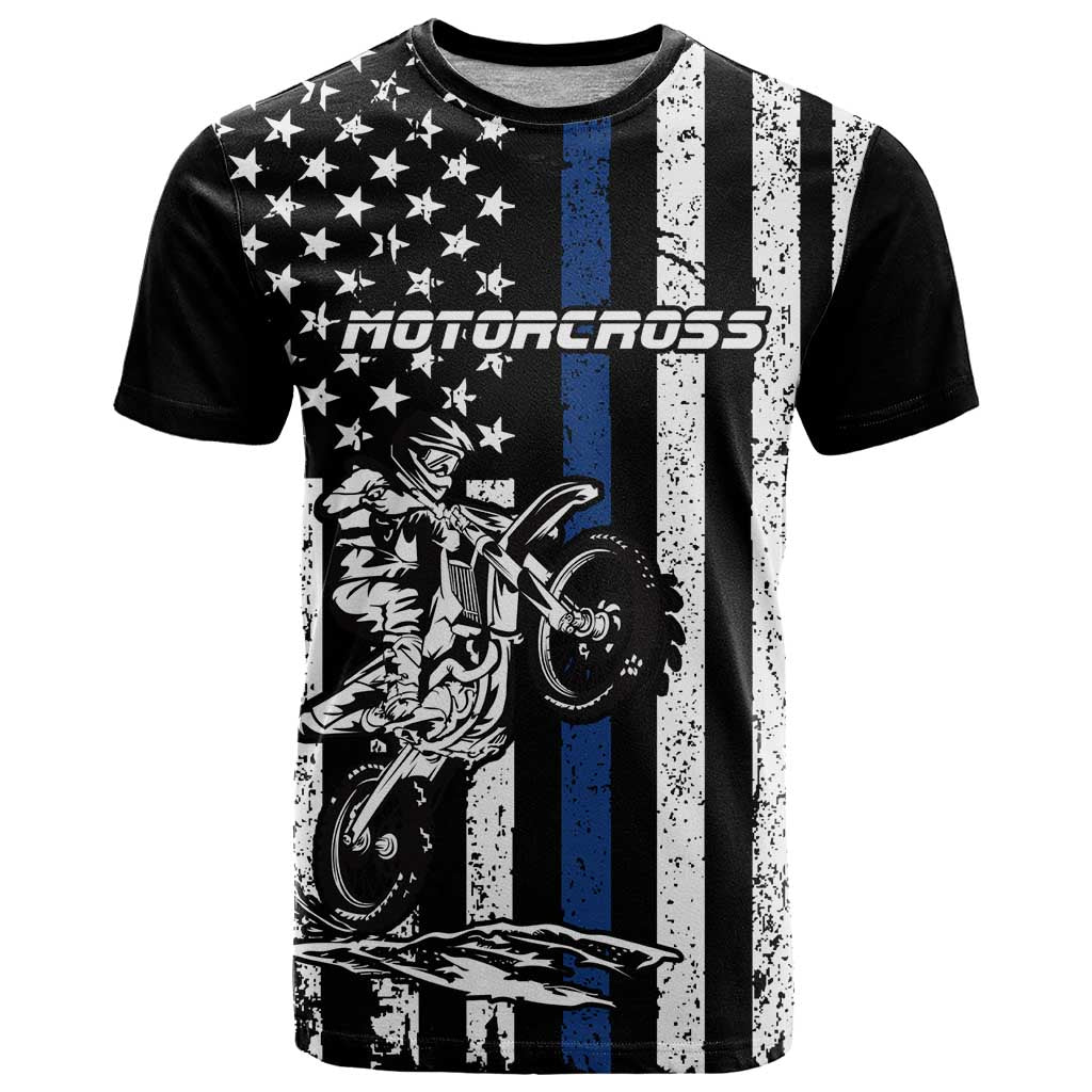 Personalized Motocross Rider T Shirt with Splash Pattern and Dirt Bike Jump Illustration - Wonder Print Shop