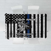 Personalized Motocross Rider Tablecloth with Splash Pattern and Dirt Bike Jump Illustration - Wonder Print Shop