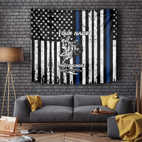 Personalized Motocross Rider Tapestry with Splash Pattern and Dirt Bike Jump Illustration - Wonder Print Shop