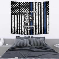 Personalized Motocross Rider Tapestry with Splash Pattern and Dirt Bike Jump Illustration - Wonder Print Shop
