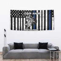Personalized Motocross Rider Tapestry with Splash Pattern and Dirt Bike Jump Illustration - Wonder Print Shop