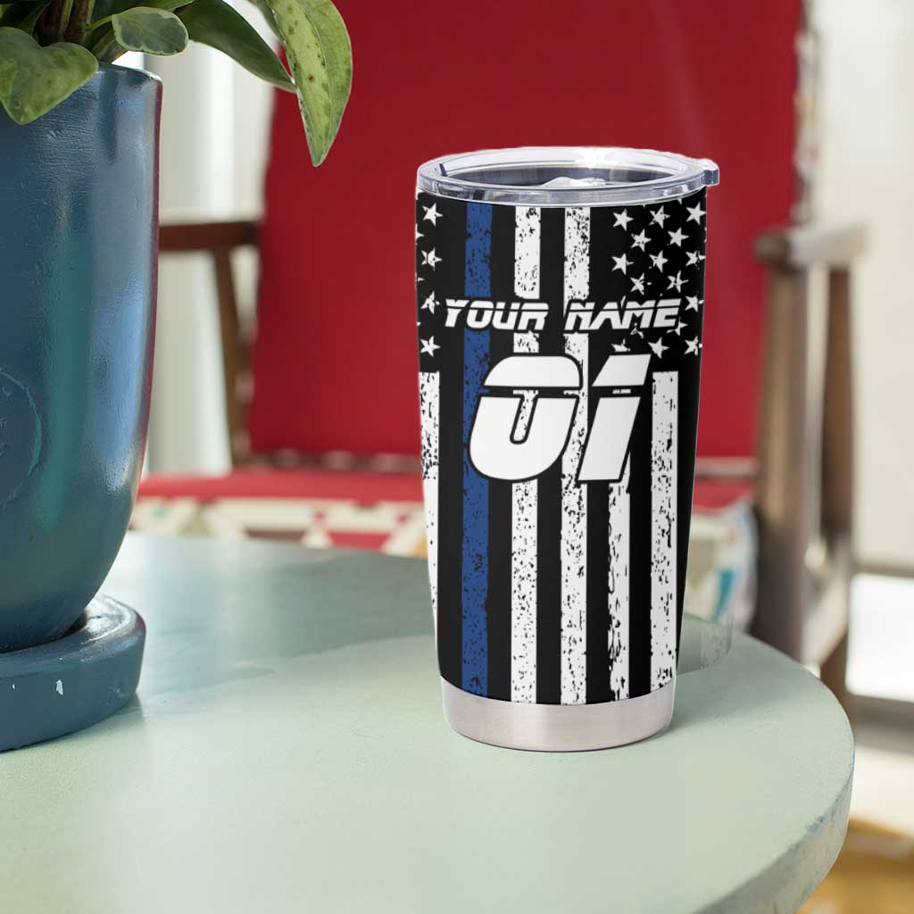 Personalized Motocross Rider Tumbler Cup with Splash Pattern and Dirt Bike Jump Illustration - Wonder Print Shop