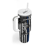Personalized Motocross Rider Tumbler With Handle with Splash Pattern and Dirt Bike Jump Illustration - Wonder Print Shop