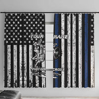 Personalized Motocross Rider Window Curtain with Splash Pattern and Dirt Bike Jump Illustration - Wonder Print Shop
