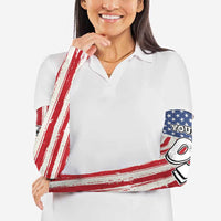 Personalized Motocross Rider Arm Sleeves with American Flag and Thin Blue Line Pattern - Wonder Print Shop