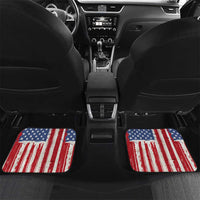 Personalized Motocross Rider Car Mats with American Flag and Thin Blue Line Pattern - Wonder Print Shop