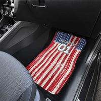 Personalized Motocross Rider Car Mats with American Flag and Thin Blue Line Pattern - Wonder Print Shop