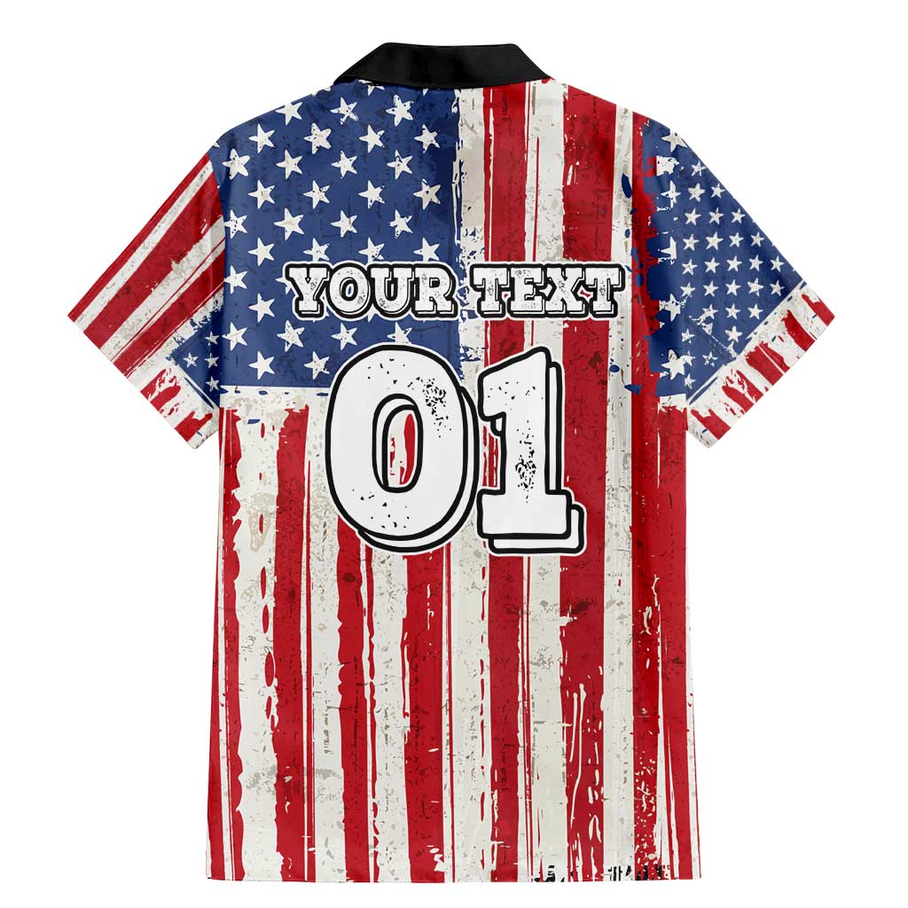 Personalized Motocross Rider Family Matching Mermaid Dress and Hawaiian Shirt with American Flag and Thin Blue Line Pattern - Wonder Print Shop