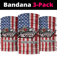 Personalized Motocross Rider Neck Gaiter with American Flag and Thin Blue Line Pattern - Wonder Print Shop