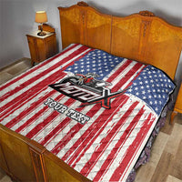 Personalized Motocross Rider Quilt with American Flag and Thin Blue Line Pattern - Wonder Print Shop