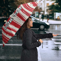 Personalized Motocross Rider Umbrella with American Flag and Thin Blue Line Pattern - Wonder Print Shop