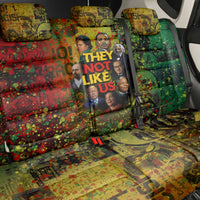 Black History Portrait Collage Back Car Seat Cover Africa Empowering They Not Like Us Quote in Grunge Paint - Wonder Print Shop