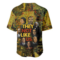 Black History Portrait Collage Baseball Jersey Africa Empowering They Not Like Us Quote in Grunge Paint - Wonder Print Shop
