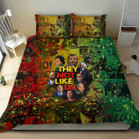 Black History Portrait Collage Bedding Set Africa Empowering They Not Like Us Quote in Grunge Paint - Wonder Print Shop